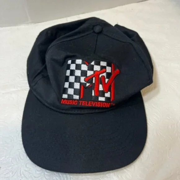 MTV Music Television Black Baseball Cap Hat Retro 2017 - Picture 2 of 6